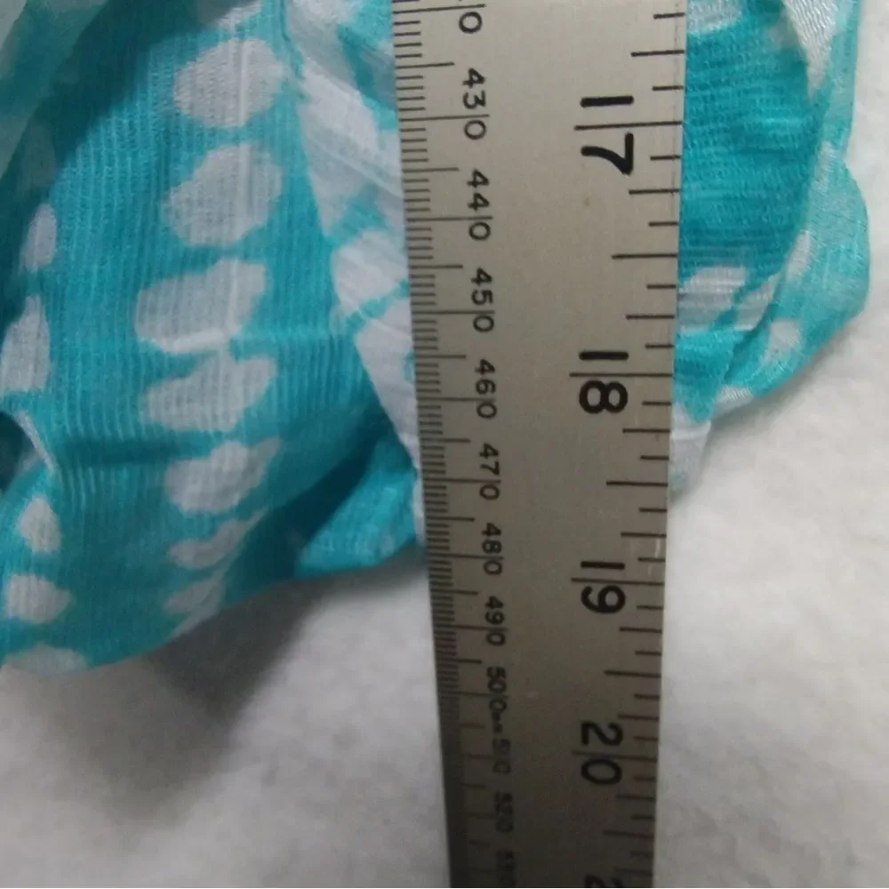 Grand & Greene Blue and White Tunic‎ with Cuffed Sleeves and Mandarin Collar